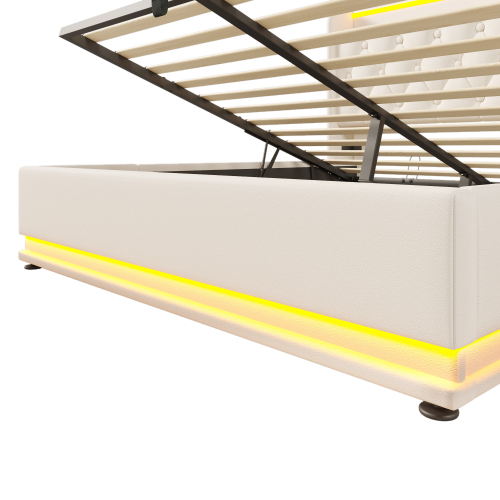 Hydraulisch gepolstertes Doppelbett aus PU-Material-OKWISH