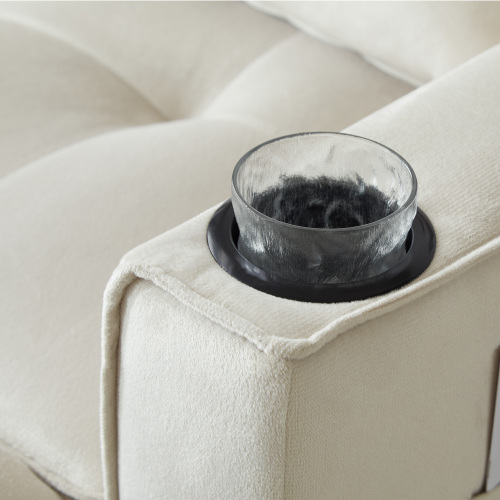 Klappschlafsofa mit Getränkehaltern und Kissen-OKWISH