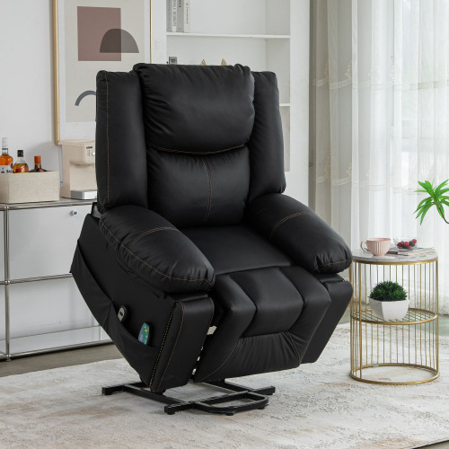 Elektrisch beheizter Massagesessel aus PU-Leder-OKWISH