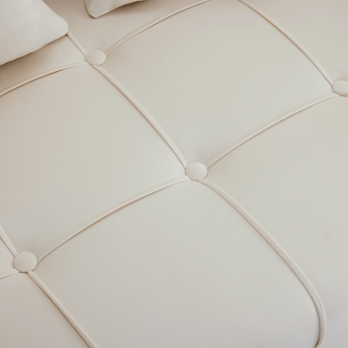 Modernes, schlichtes Samtsofa-OKWISH