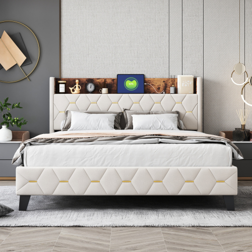 Hautfreundliches Kardamom-Samt-Polsterbett-OKWISH