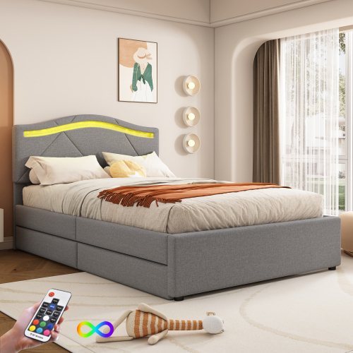 Polsterbett mit Lattenrost-OKWISH