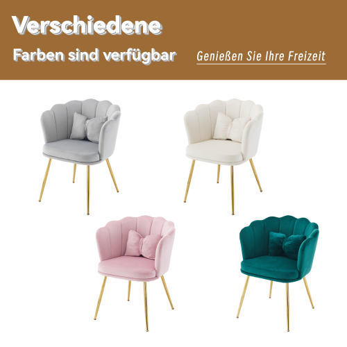 Moderner, mit Samt gepolsterter Stuhl-OKWISH