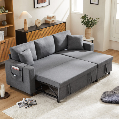 L-förmiges Sofa mit Schlaffunktion-OKWISH