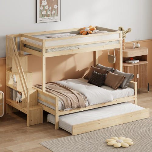 Kinder-Etagenbett aus Massivholz-OKWISH