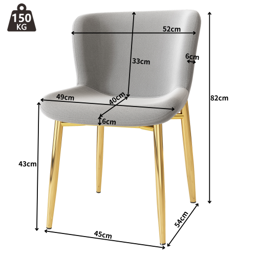 Esszimmerstuhl-Wohnzimmerset aus Samt-OKWISH