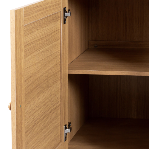 120 cm Holzseitenschrank mit 4 Schubladen und 1 Schranktür 