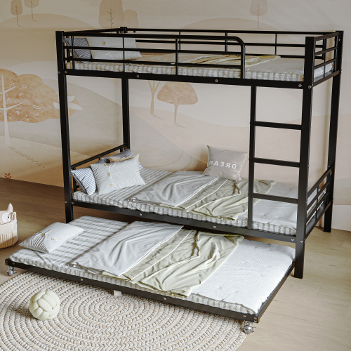 Schmiedeeisernes Etagenbett mit Geländer-OKWISH