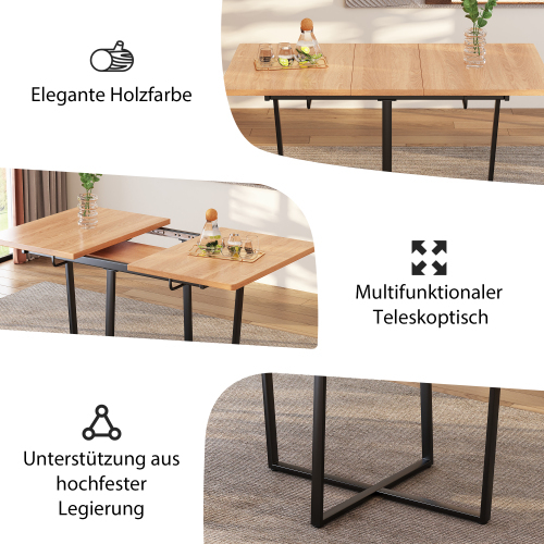 Eleganter, moderner, minimalistischer ausziehbarer Esstisch-OKWISH