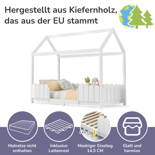 Multifunktionales Kinderbett aus Holz-OKWISH