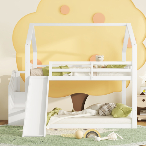 Etagenbett im Treppenhaus mit Stauraum-OKWISH