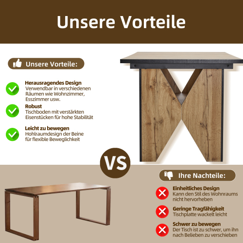 Moderner Esstisch aus Holz für die Küche-OKWISH