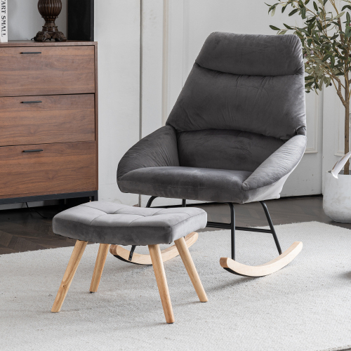 Ergonomischer Freizeit-Schaukelstuhl mit Ständer-OKWISH