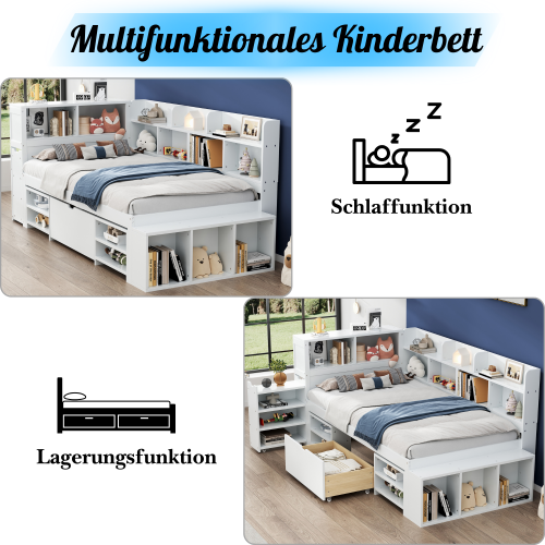 Multifunktionales Einzelbett für Kinder-OKWISH