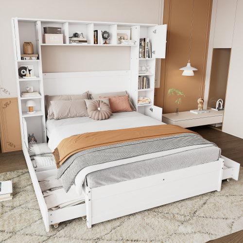 Hochbett-Doppelbett mit zwei Kippschutzschnallen-OKWISH