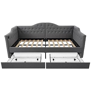 Polsterbett Einzelbett Bett Sofabett Jugendbett Schlafsofa Tagesbett Stauraumbett 90x200 cm