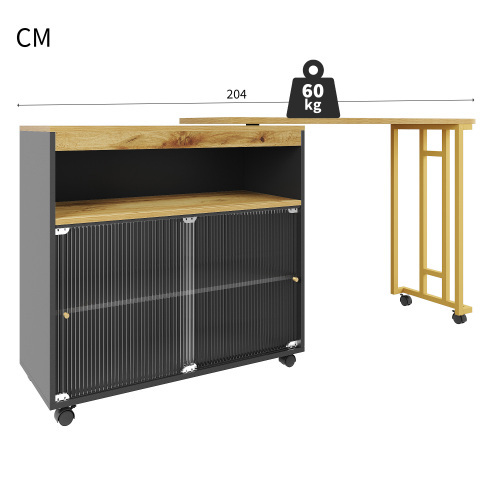 Ausziehbare mobile Bar mit LED-Aufbewahrung-OKWISH