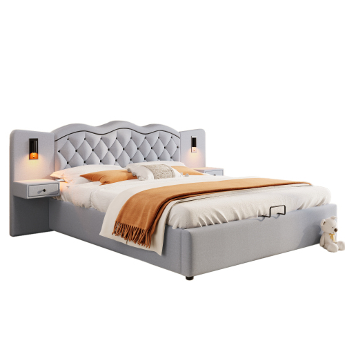Polsterbett mit integriertem Kopfteil-OKWISH