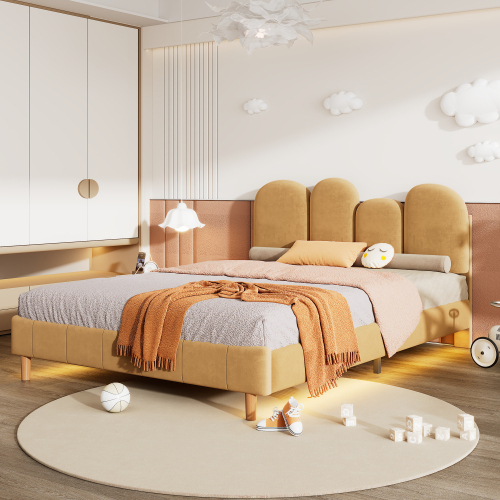 Daumenförmiges Nachttisch-Doppelbett-OKWISH