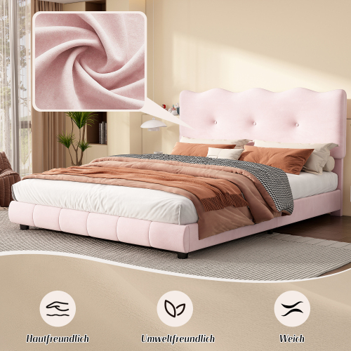 Polsterbett mit Lattenrost-OKWISH