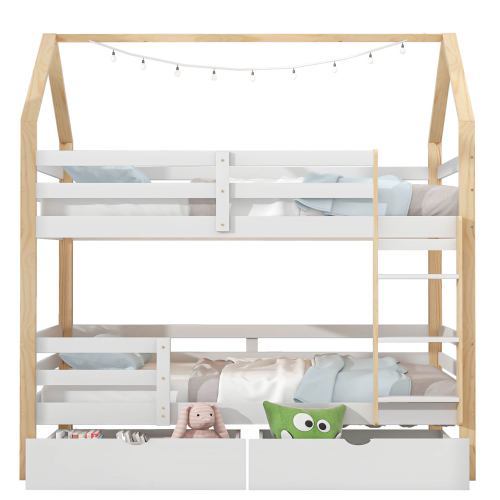 Hausförmiges Etagenbett, Doppelbett-OKWISH
