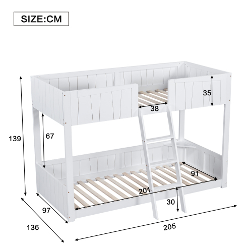 Massives Lattenrostbett mit offenem Regal-OKWISH