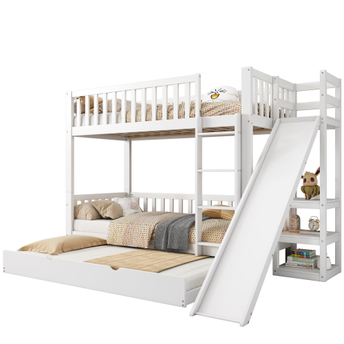 Etagenbett mit Rutsche und Regal-OKWISH