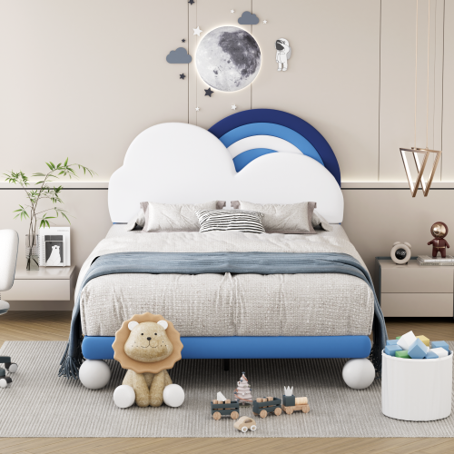 Polsterbett in Form von Wolken und blauem Himmel-OKWISH