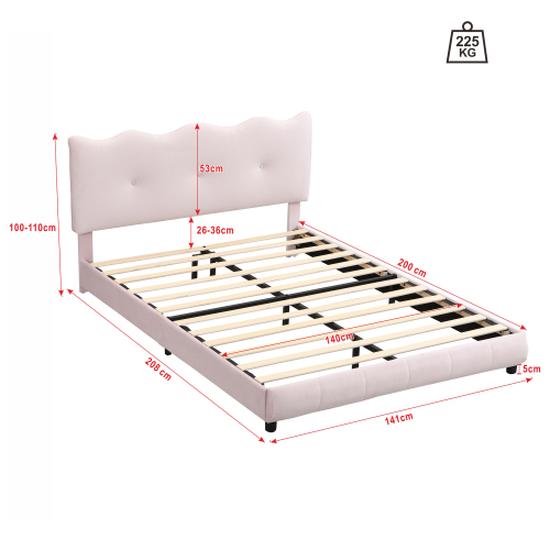 Polsterbett mit Lattenrost-OKWISH