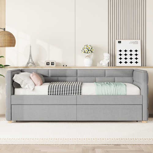 90*200cm Schlafsofa mit ausziehbarem Bett, minimalistisches Styling