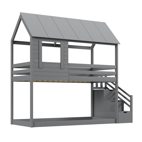 Etagenbett aus Holz für Kinder-OKWISH