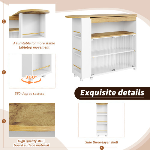 Ausziehbare mobile Bar mit Stauraum-OKWISH