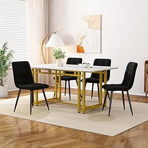 Esstisch Set Esszimmertisch für Esszimmer Küche Wohnzimmer Esszimmerstuhl-Set Essgruppe