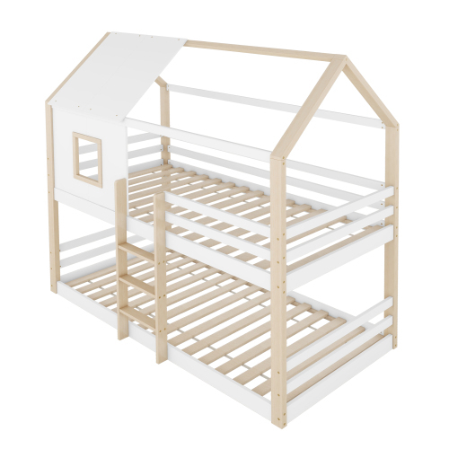 Etagenbett mit Lattenrost, Leiter und Fenstergitter-OKWISH