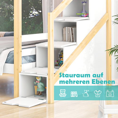 Etagenbett für Kinder in Hausform-OKWISH