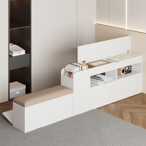 Multifunktionales modulares Bett aus Massivholz-OKWISH