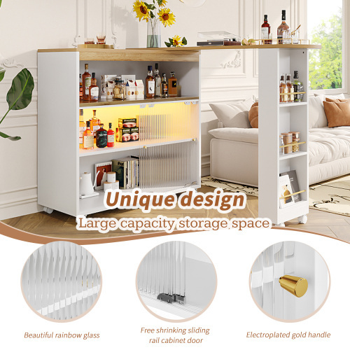 Ausziehbare mobile Bar mit Stauraum-OKWISH