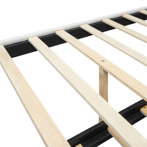 Flachbett, gepolstert, mit praktischem ausziehbares Rollbett, minimalistische Formgebung