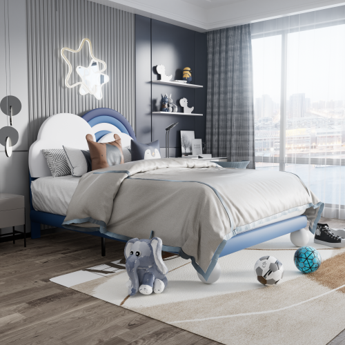 Polsterbett in Form von Wolken und blauem Himmel-OKWISH