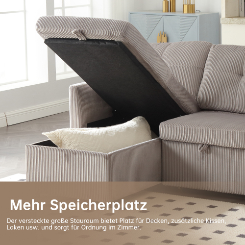 Mehrzweck-Schlafsofa mit Stauraum und ausziehbarem Bett-OKWISH