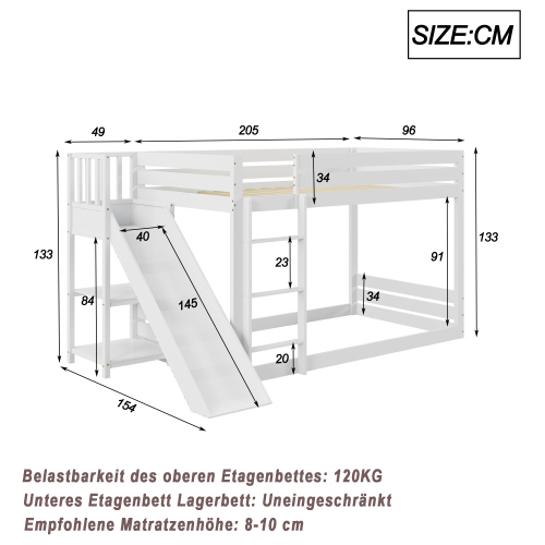 Etagenbett aus Kiefernholz-OKWISH