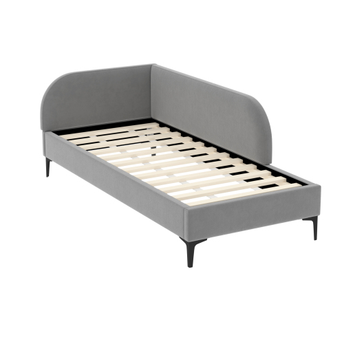 Polsterbett 90*200 Sofabett Multifunktionsbett mit Lattenrost Hautfreundlicher Samtstoff