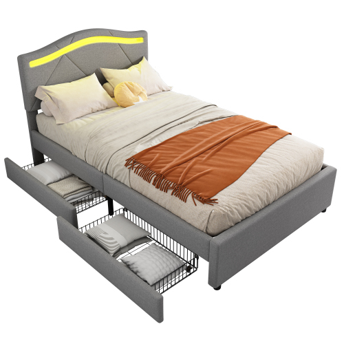 Polsterbett mit Lattenrost-OKWISH