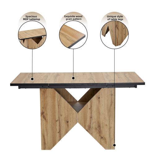 Moderner Esstisch aus Holz für die Küche-OKWISH