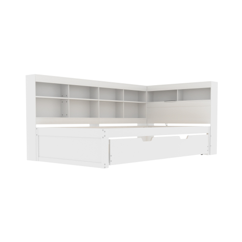 Multifunktionales Doppelbett aus Massivholz-OKWISH