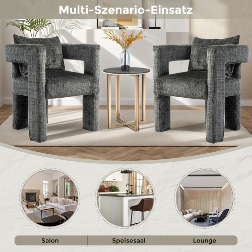Moderner Chenille-Loungesessel-OKWISH