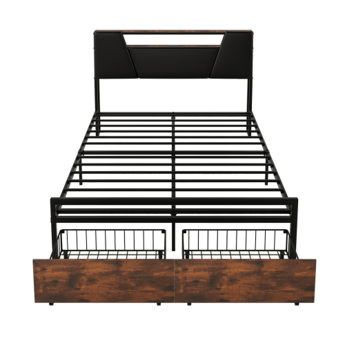 Flaches Bett mit Eisenrahmen-OKWISH