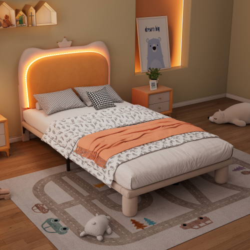 Kinderbett mit Kronenkopfteil-OKWISH