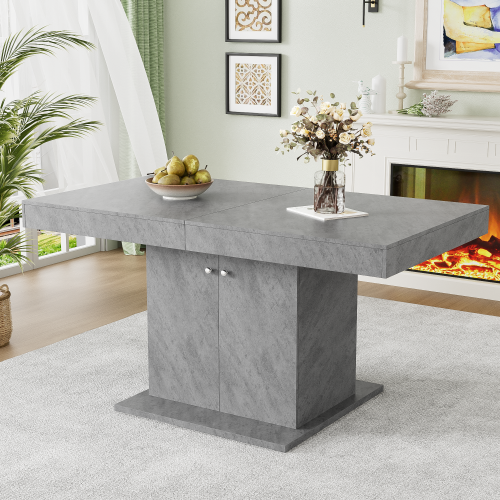 Ausziehbarer Esstisch mit Stauraum-OKWISH