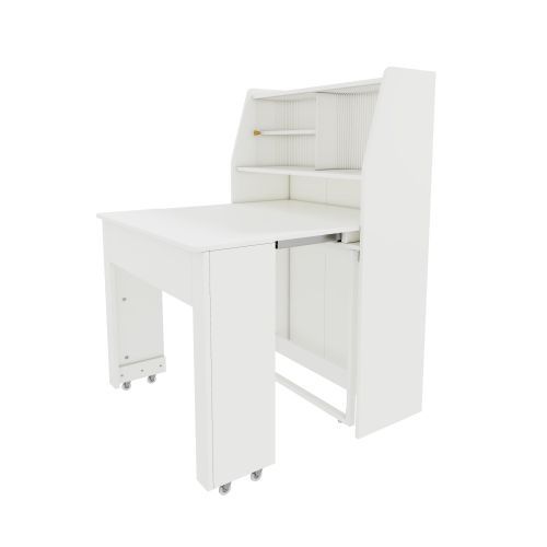 Ausziehbarer Esstisch mit Aufbewahrungsschrank-OKWISH